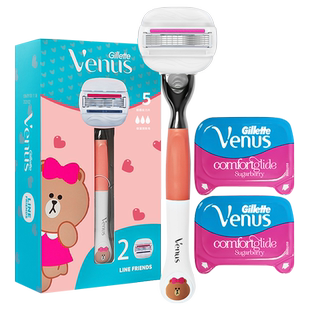 吉列维纳斯手动女士脱毛刀除毛刀刮毛刀Venus小熊剃毛刀5层刀片