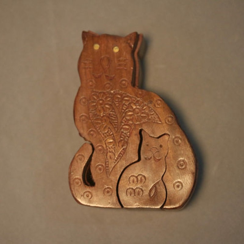 尼泊尔中式木制动物收纳首饰机关盒益智趣味玩具孔明复古解密盒子,收纳整理,首饰盒,淘宝优惠券,粉丝福利购,淘宝优惠卷