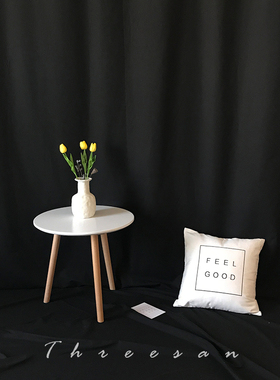 黑色拍照背景布吸光布不反光ins网红直播间装饰写真摄影棚道具挂