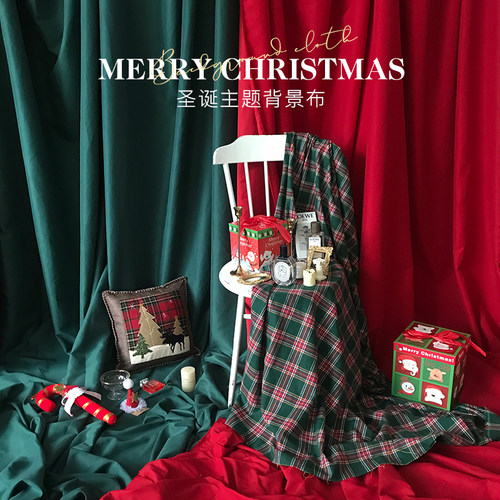 复古拍照背景布墨绿酒红摄影道具