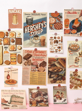 ins拍照道具复古卡片英文时尚网红装饰美食摆拍摄影背景布置海报