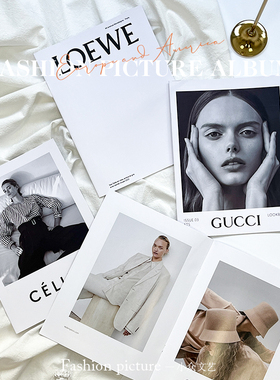 ins拍照道具英文时尚人物画册卡片复古网红摆件装饰摄影背景布置