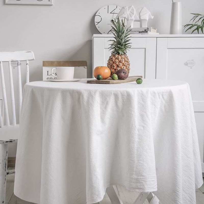 北欧ins风米白色桌布布艺棉麻拍照摄影背景布野餐布派对甜品台布