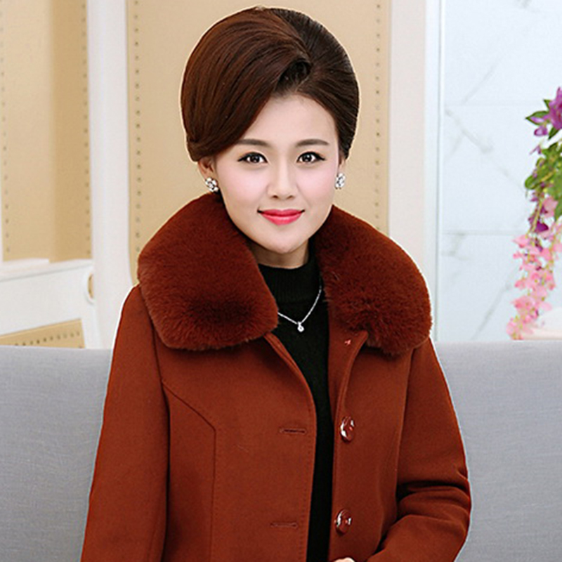通用仿兔毛领子女小方领整皮大衣羽绒服保暖皮毛一体假毛呢大衣领