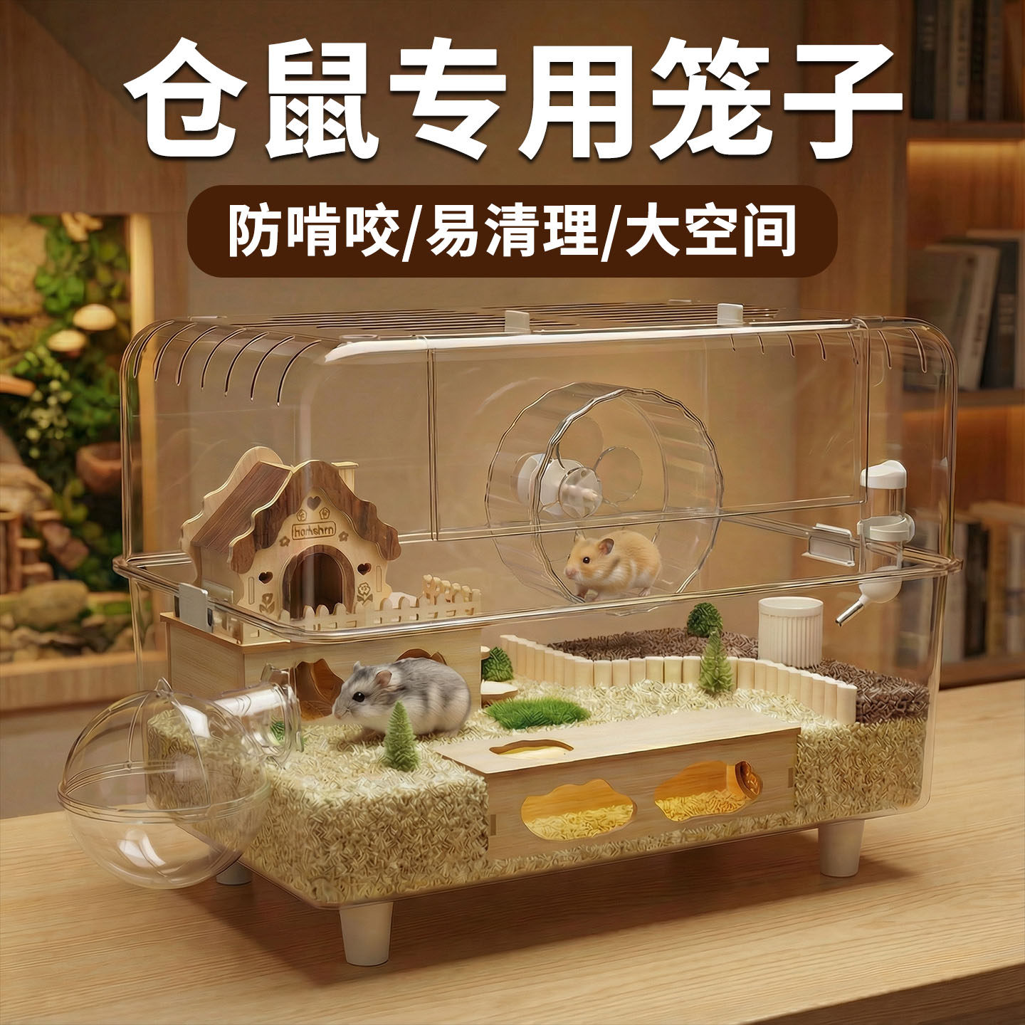 金丝熊仓鼠专用笼子豪华大别墅新宠物饲养防啃咬60cm特大号易清理,宠物/宠物食品及用品,笼子,淘宝优惠券,粉丝福利购,淘宝优惠卷