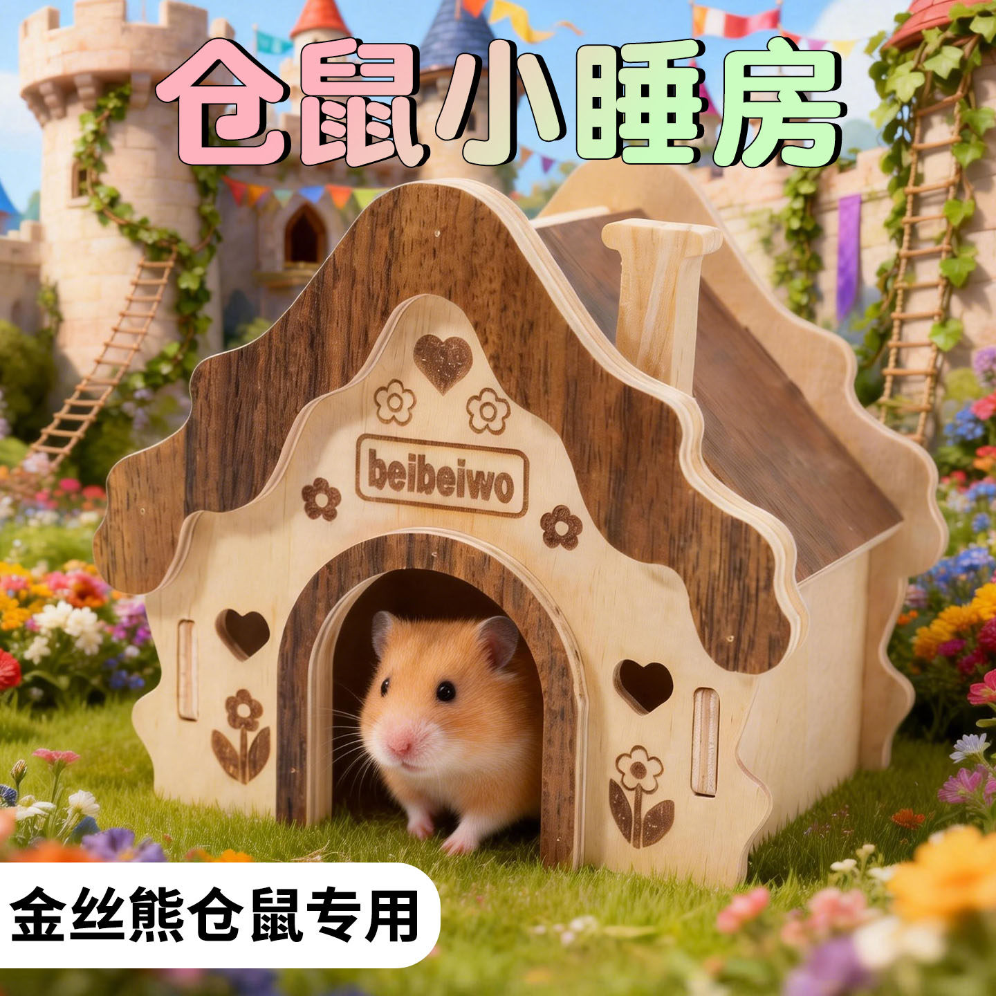 金丝熊仓鼠小睡房躲避屋窝造景专用的小房子木制四季通用解闷玩具,宠物/宠物食品及用品,笼子,淘宝优惠券,粉丝福利购,淘宝优惠卷