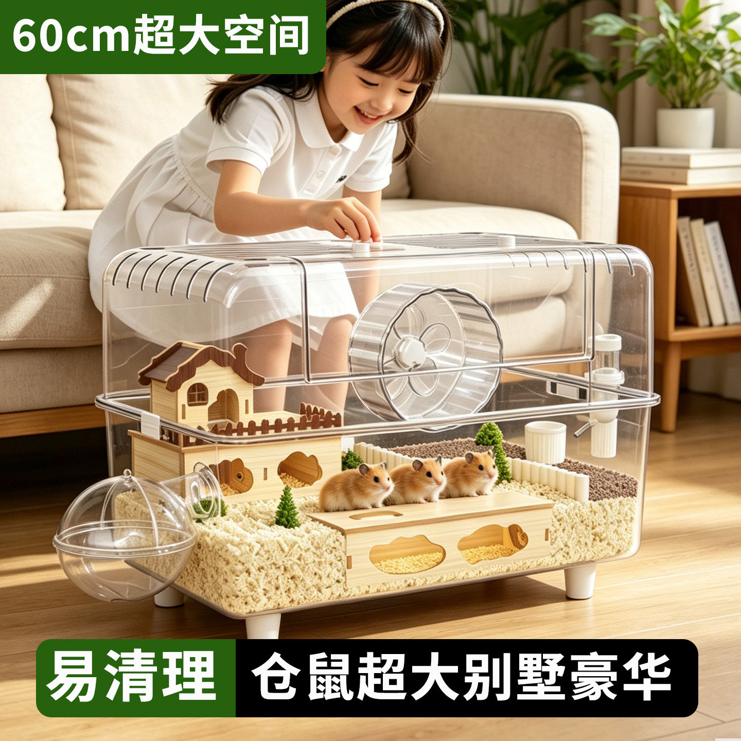 仓鼠笼子60cm金丝熊专用超大别墅图片