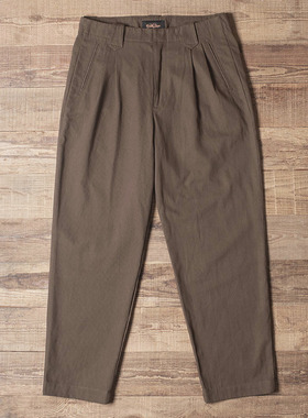 Double Seam 复古宽松休闲裤chino长裤粗斜纹vintage中腰工装西裤