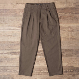 Seam 西裤 复古宽松休闲裤 粗斜纹vintage中腰工装 chino长裤 Double