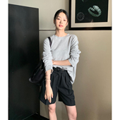 磨毛长袖 T恤 25年秋季 老钱风ROW式 新款 蓬松柔软云朵感宽松上衣