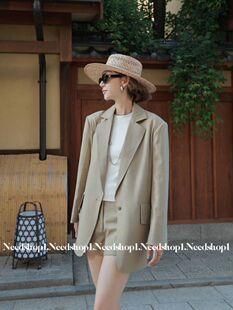 老钱风轻奢英伦休闲高级醋酸西服套装 NeedShop12023夏季 新款