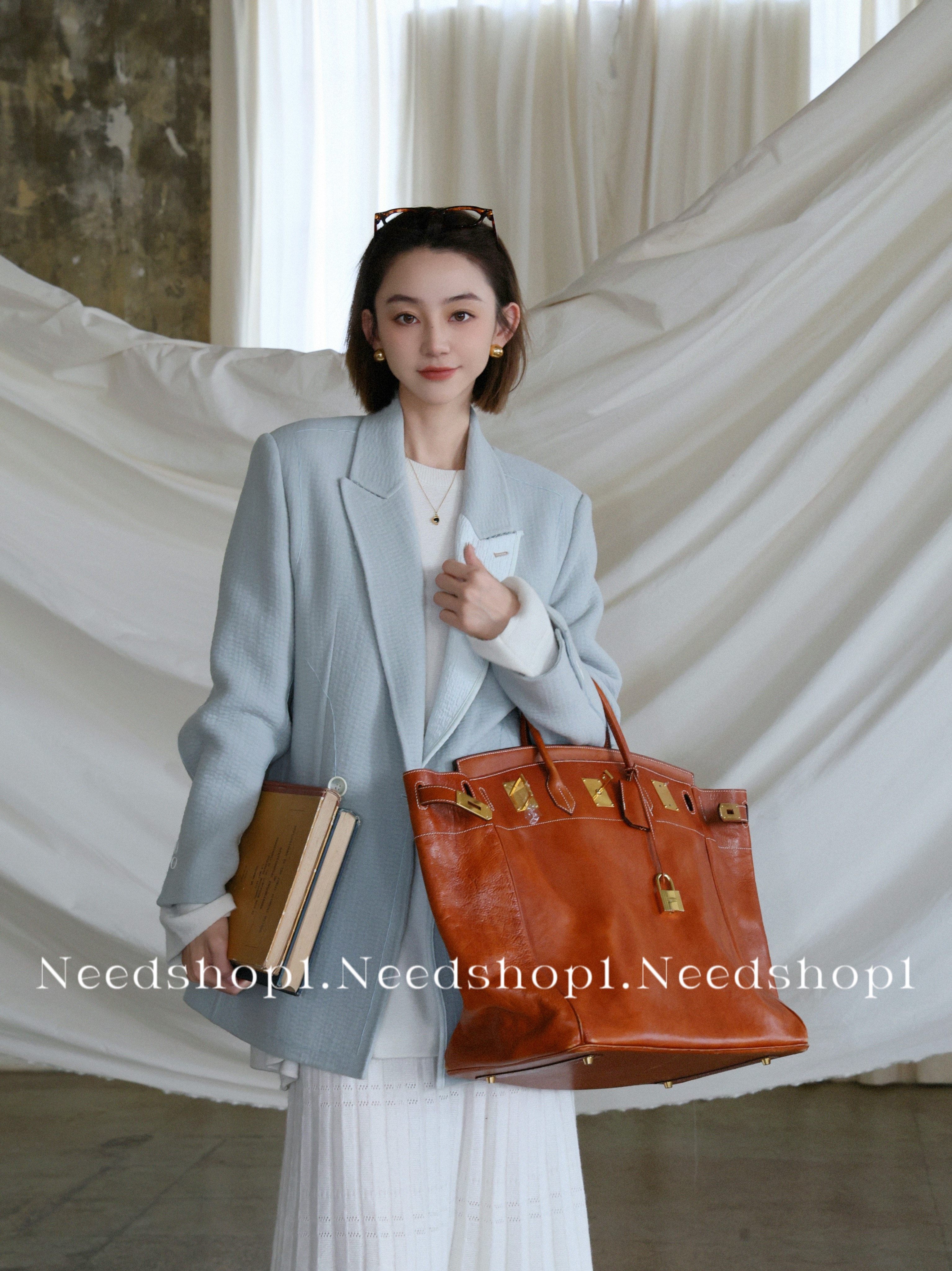 NeedShop1薄荷蓝绿毛呢外套
