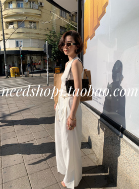 NeedShop12024夏季新款双色圆领修身内搭显瘦百搭打底针织背心