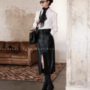 白色衬衫 百搭简约翻领立领收腰显瘦长袖 女 新款 NeedShop1