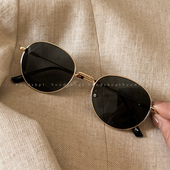 NeedShop1 2025新款 小脸复古高颜值金框绿片百搭太阳镜墨镜