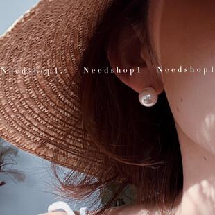百搭925银针shi家珍珠耳钉女 气质法式 NeedShop1 新款