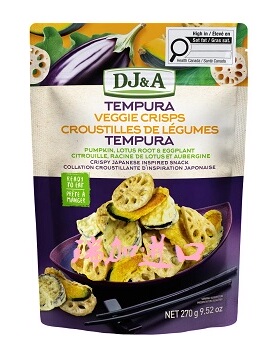 新品包邮加拿大DJ&A天妇罗Tempura蔬菜脆片莲藕南瓜茄子270克*2包