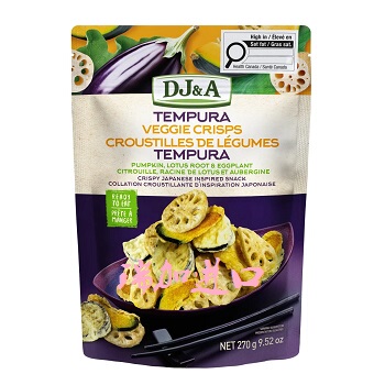 新品包邮加拿大DJ&A天妇罗Tempura蔬菜脆片莲藕南瓜茄子270克*2包