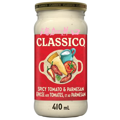 包邮加拿大Classico阿尔弗雷多香辣番茄帕尔马干酪意面白酱410ML