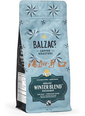 新品包邮加拿大Balzac's巴尔扎克冬日混合整豆咖啡340G干果黑巧味