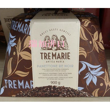 包邮加拿大TRE MARIE PANETTONE潘娜托尼特浓黑巧克力面包900G