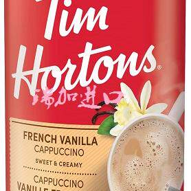 包邮加拿大Tim Hortons卡布奇诺法式香草速溶咖啡粉454克多种口味