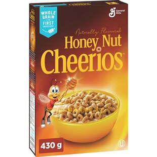 包邮加拿大GM Cheerios通用磨坊蜂蜜坚果脆麦圈430克麦片多口味
