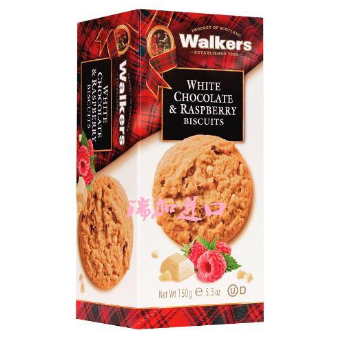 包邮加拿大Walkers Raspberry覆盆子白巧克力曲奇饼150Gx2盒多种