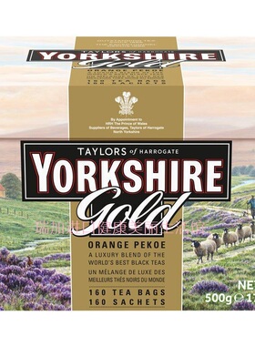 包邮加拿大Yorkshire tea约克郡金橙白毫茶160茶包500克多种口味