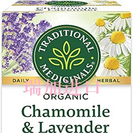 包邮加拿大Traditional Medicinals洋甘菊薰衣草减压茶24克*3盒