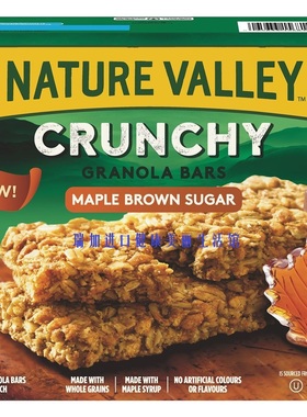 加拿大Nature valley crunchy高纤松脆谷物能量棒燕麦枫糖210G*2