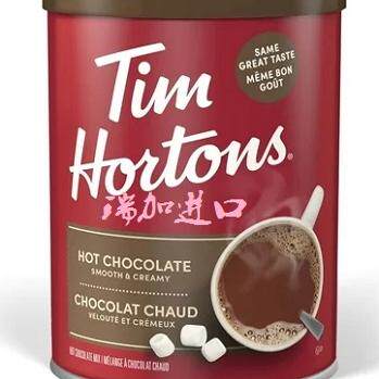 包邮加拿大Tim Hortons蒂姆丝滑香浓热巧克力粉500g大桶1.5kg优惠