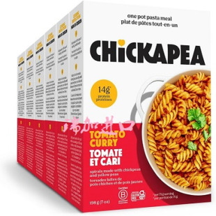 包邮加拿大Chickapea有-机鹰嘴豆黄豆粉香辣蕃茄素螺旋意面227g*6