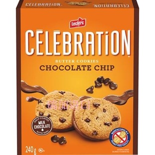 包加拿大邮Leclerc Celebration牛奶巧克力碎黄油曲奇饼干240克*2