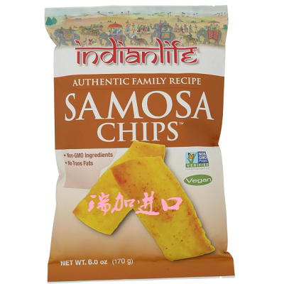 新品包邮加拿大Indian Life印度风味零食咖喱角脆片170克*2包多种