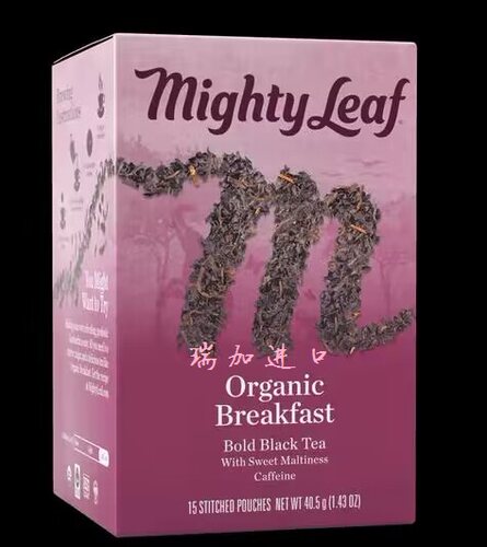 包邮加拿大Mighty美泰BREAKFAST有-机英式早餐阿萨姆混合红茶15包