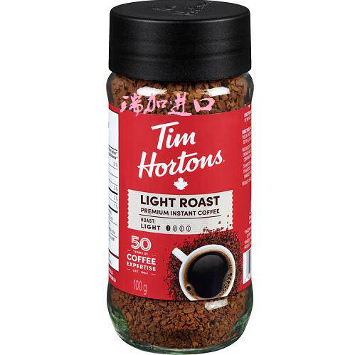 包邮加拿大Tim Hortons高级速溶咖啡粉100克轻度烘焙多种多买优惠