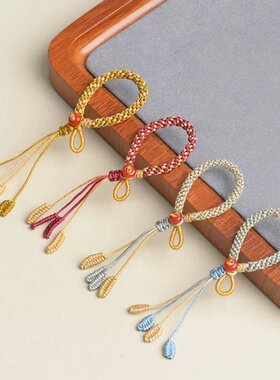 手工编玉米结diy半成品钥匙扣绳