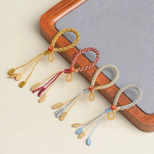 手工编玉米结diy半成品钥匙扣绳