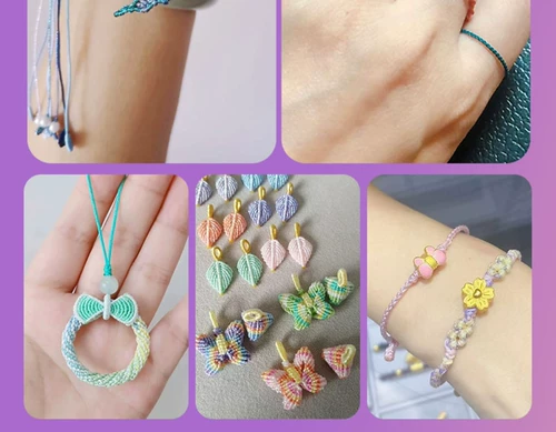 Плетеный браслет ручной работы с кисточками, набор материалов, золото и серебро, DIY