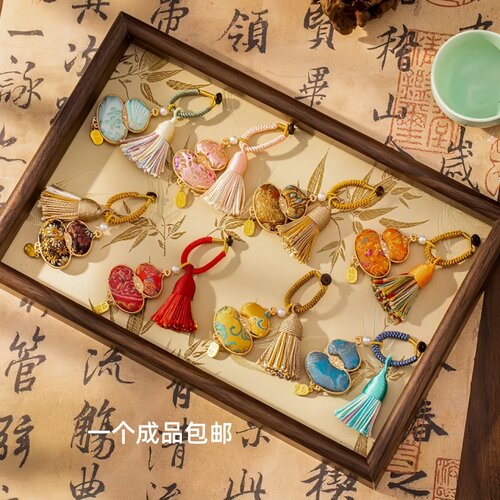 宋锦葫芦包挂钥匙扣国风汉服成品
