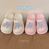 软底沙滩凉拖鞋 网红新款 新款 男童女童夏季 小象户外防滑儿童洞洞鞋