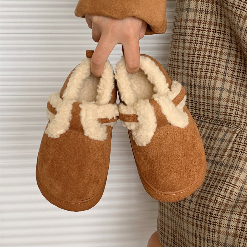 细细条冬季防滑保暖儿童豆豆鞋