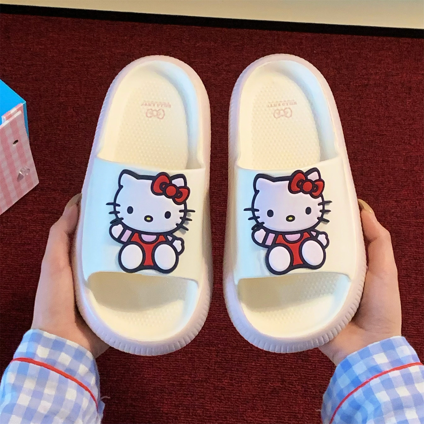 细细条三丽鸥HelloKitty猫拖鞋