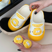 儿童趣味芝士奶酪包头洞洞鞋 夏季 外穿男童女童软厚底防滑沙滩凉鞋
