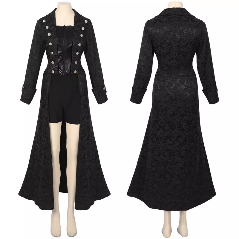 欧美大码蒸汽朋克披风cos服套装