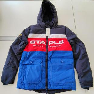 字母LOGO NAVY 多口袋潮牌秋冬休闲加厚双拉链棉服 STAPLE 新衣城