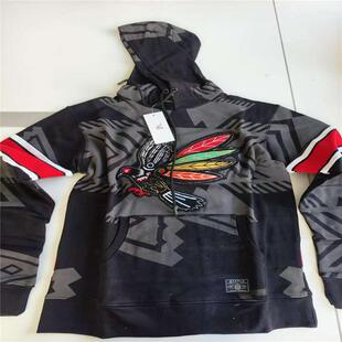 新衣城 STAPLE black 秋冬季 新款男士 休闲满印套头印花连帽卫衣