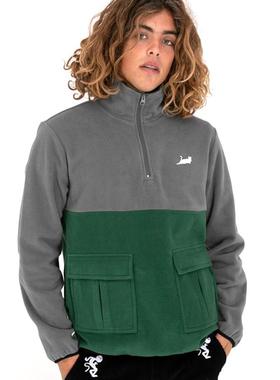 新衣城RIP N DIP灰绿色猫咪刺绣潮牌男女情侣宽松摇粒绒夹克外套