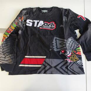 新衣城 STAPLE BLACK 大LOGO 炫彩 潮牌秋冬男女套头连帽卫衣